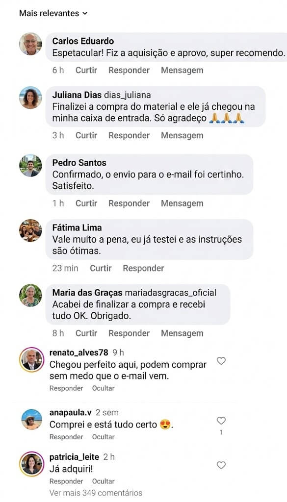 Depoimentos reais de clientes